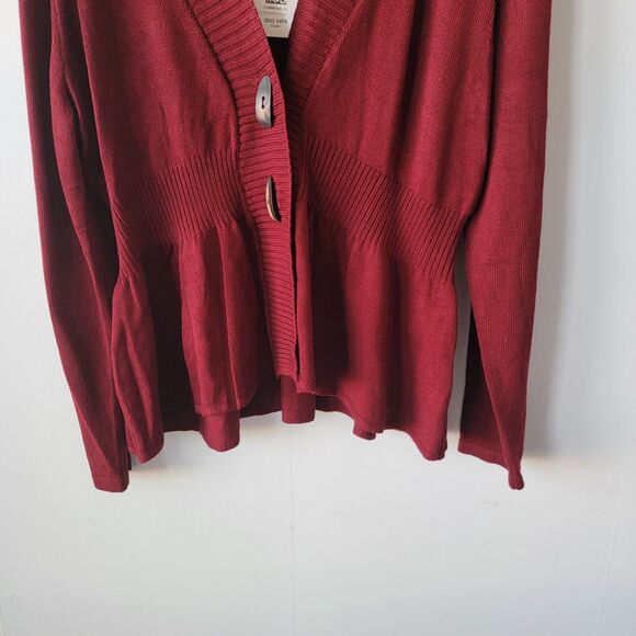 grace karin womens cardigan size 2XL long sleeve  peplum Button Down - Picture 4 of 7
